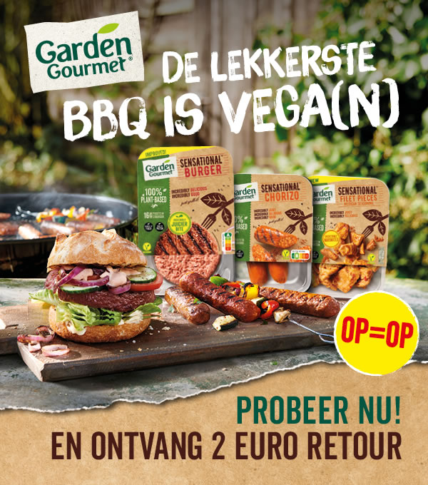Gratis 2 euro bij Garden Gourmet BBQ 